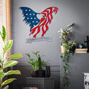 RealSteel American Flag Eagle Wall Art – Patriotic Metal Decor - Brand New
