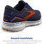 1103931D438 Brooks Men's Ghost 15 Peacoat/Orange/Surf the Web Size 11 - Like New