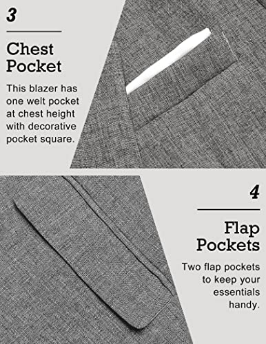 COOFANDY MEN'S BLAZER CASUAL SPORT COATS SLIM FIT ONE BUTTON SUIT JACKET - Like New