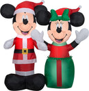 Gemmy 4" Tall Christmas Airblown Inflatable Santa Mickey,Minnie Scene Multicolor Like New