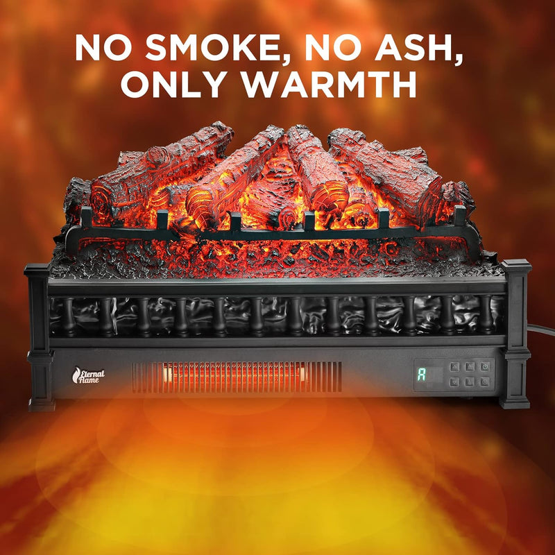 TURBRO Eternal Flame 26" Infrared Quartz Electric Fireplace Log - Scratch & Dent