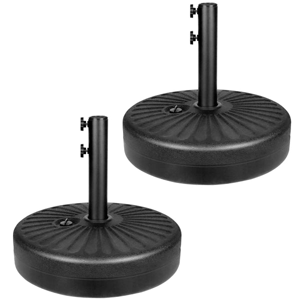 Simple Deluxe 20" Round Heavy Duty Patio Umbrella Base, 2 Pack - Black - Like New