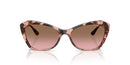 VOGUE EYEWEAR WOMENS CAT EYE SUNGLASSES, 56MM - ROSE HAVANA/PINK GRADIENT BROWN - Like New