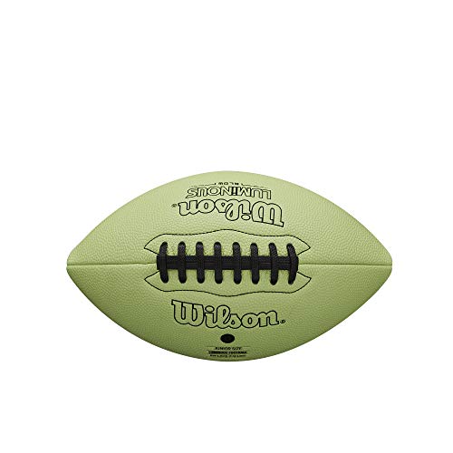 WILSON LUMINOUS GLOW FOOTBALL JUNIOR SIZE WTF1616 - GREEN - Scratch & Dent