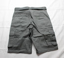 RUGGED TRAIL MEN'S CARGO 4-WAY STRETCH BELTED SHORTS - SIZE: MEN 34 - GRAY - Brand New