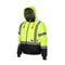 PIONEER HI VIS BOMBER MEN WATERPROOF REFLECTIVE ANSI CLASS 3 WINTER RAIN JACKET - Brand New