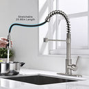 SOKA SINGLE HANDLE KITCHEN PULL DOWN FAUCET WITH SPARYER FIT SK5001NY - NICKEL - Like New