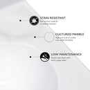Design House Cultured Marble Vanity Top 19" W x 17" D 586172 - Solid White - Brand New