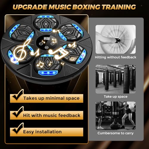 LOLBOX Music Wall-Mount, Bluetooth Training + Gloves, QJB-FX - Dark Black - Like New