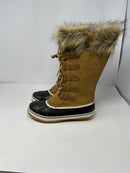 GAWBAW WINTER WOMEN WATERPROOF DUCK BOOTS FUR LINED SNOW BOOTIES - 9 - BROWN - Like New