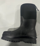 DRYCODE NEOPRENE WATERPROOF RUBBER BOOTS - SIZE: MEN 7 - BLACK/WHITE/YELLOW - Like New