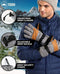 TOUGH OUTDOORS SKI & SNOW GLOVES - COLD WEATHER WINTER GLOVES M- GRAY/BROWN - Like New