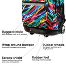 J WORLD NEW YORK SUNDANCE ROLLING 20 INCH BACKPACK GIRL BOY ROLLER MULTICOLOR - Like New