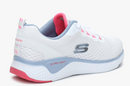 Skechers Women Solar Fuse Cosmic View Trainers White Mesh Blue Pink Trim Size: 7 - Like New