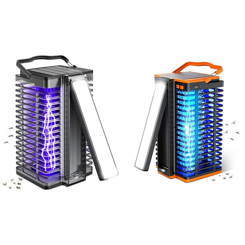 Evolpol Solar Electric Mosquito Zappers Reading Lamps, 4200V, Backyard - BLACK - Like New