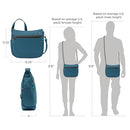 Travelon Anti-Theft Active Medium Crossbody Bag 43128 - Teal - Brand New