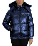GALAXY BY HARVIC WOMEN'S ZIP HEAVYWEIGHT BUBBLE JACKET, NAVY, MEDIUM, SPL-2400NV - Brand New