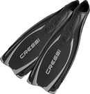 Cressi Reaction Pro Full Foot Pocket Fins, Black, 44/45 [Duplicate] - Brand New