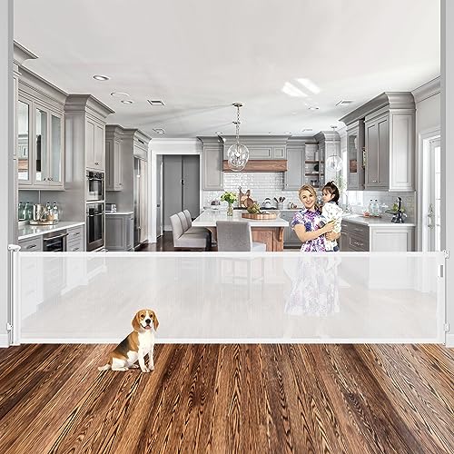 115 Inch Wide Baby Gate Retractable Dog Gate for Extra Wide - Scratch & Dent