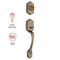 Kwikset Belleview Front Door Lock Handle Deadbolt Set 96870-098 - ANTIQUE BRASS - Like New