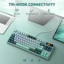 LTC NIMBLEBACK NB841 PRO 75% KEYBOARD 3-LAYER DAMPENER, SWITCH - FOREST GREEN - Like New