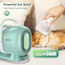 AFLOIA 6-IN-1 DOG GROOMING VACUUM KIT, PET CLIPPER & NAIL GRINDER, LM1 - GREEN - Like New