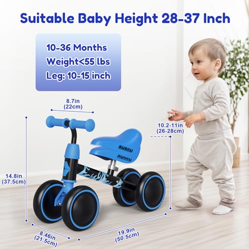 AYEKU BABY BALANCE BIKE TOYS FOR 1 YEAR OLD BOY GIRL BIKES BW-607 - Blackfire Like New