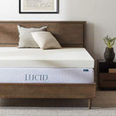 LUCID Topper 2 Inch Ventilated Memory Foam Mattress, King - Brand New