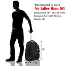 SKYMOVE 19" Wheeled Backpack Laptop Travel Bag Books Bag B07MNZ1PWB - Black - Brand New