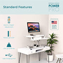 VersaDesk Power Pro Sit-To-Stand Height Adjustable Electric Desk 494717 - White - Like New