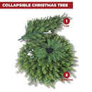 TOP TREASURES 6FT PRE-LIT POP-UP CHRISTMAS TREE, COLLAPSIBLE, LIGHTS, GREEN - Like New
