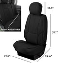 Zone Tech Full Set of 5 Seat Covers for Cars Waterproof Nappa Leather - Black - Brand New