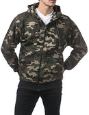 Pro Club Men's Heavyweight Full Zip Fleece Hoodie, X-Large - Green Camo - Brand New