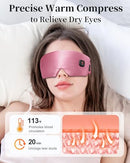 FACEMOON HEATED EYE MASK WARM COMPRESS: SILK CORDLESS HEATING PAD - PINK - Like New
