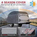 NARELECT TEARDROP TRAVEL TRAILER COVER FITS 8'-10' TRAILERS - GRAY - Like New