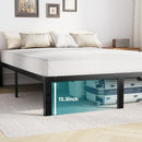 SWEETCRISPY FULL BED FRAME - 14 INCH METAL PLATFORM SUPPORT - BLACK - Brand New