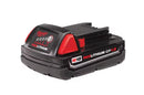 MILWAUKEE M18 18-VOLT LITHIUM-ION COMPACT BATTERY PACK 1.5AH - BLACK/RED - Like New