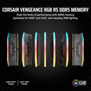 CORSAIR VENGEANCE RGB RS DDR5 32GB (2 X 16GB) UP TO 5600MHZ - GRAY - Like New