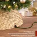Best Choice Products 24in Christmas Tree Collar, Woven 3-Piece Holiday - Natural - Brand New