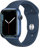 For Parts: APPLE WATCH SERIES 7 GPS 45 BLUE ALUMINUM MKN83LL/A CRACKED SCREEN/LCD