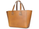 AARON LEATHER GOODS CLASSIC LEATHER TOTE SHOPPER BAG - TAN - Like New