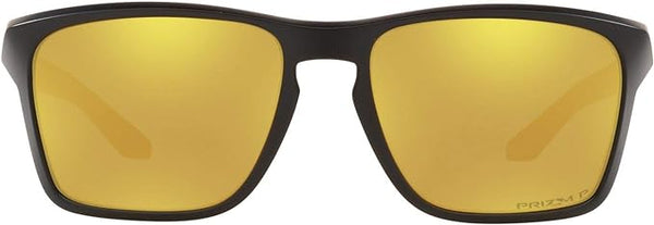 Oakley Sylas Sunglasses 24K Polarized OO9448-1557 - Matte Black/Yellow Prizm - Like New