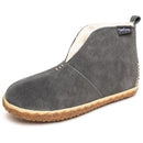 40114 MINNETONKA WOMEN'S TUCSON SUEDE PILE-LINED BOOTIE SLIPPERS - CHARCOAL - 10 - Like New