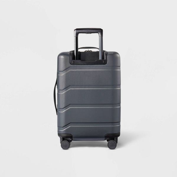 OPEN STORY™ HARDSIDE CARRY ON SPINNER SUITCASE - GRAY - Like New