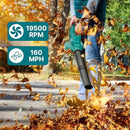 WESTLEY LEAF BLOWER CORDLESS WITH 2 * 20V BATTERY AND CHARGER LU10 - BLUE - Like New