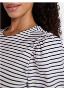 TIME AND TRU WOMEN'S CREWNECK TEE PUFF SLEEVES - : 3XL - MOTHER OF PEARL STRIPE - Brand New
