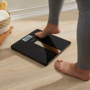 TAYLOR LIGHT POWERED DIGITAL BATH SCALE, HIGH 400 LB CAPACITY - BLACK - Like New