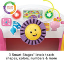 Fisher-Price Baby Toy Laugh & Learn Crawl Around Car Center Smart Stages - Pink - Brand New