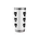 CHOCOCAT MANY EXPRESSIONS TEE STAINLESS STEEL INSULATED TUMBLER - WHITE - Like New
