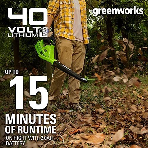 GREENWORKS 40V (150 MPH / 130 CFM / 75+ COMPATIBLE TOOLS) LEAF BLOWER - GREEN - Like New